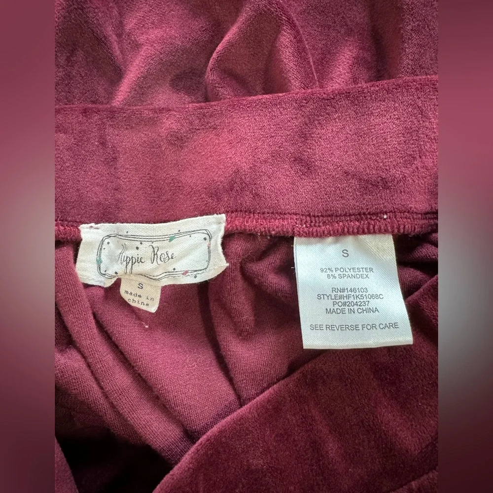 Hippie Rose Velvet Mini Skirt. Size S. - Picture 3 of 3